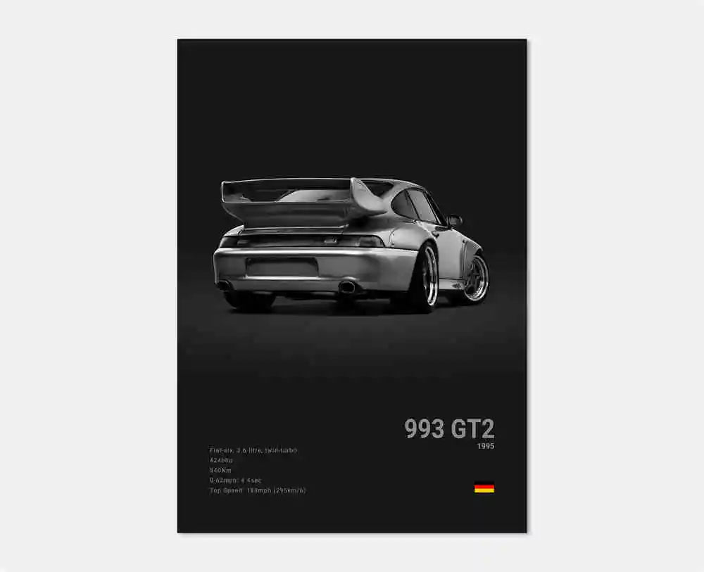 Poster voiture en toile collection Porsche 911