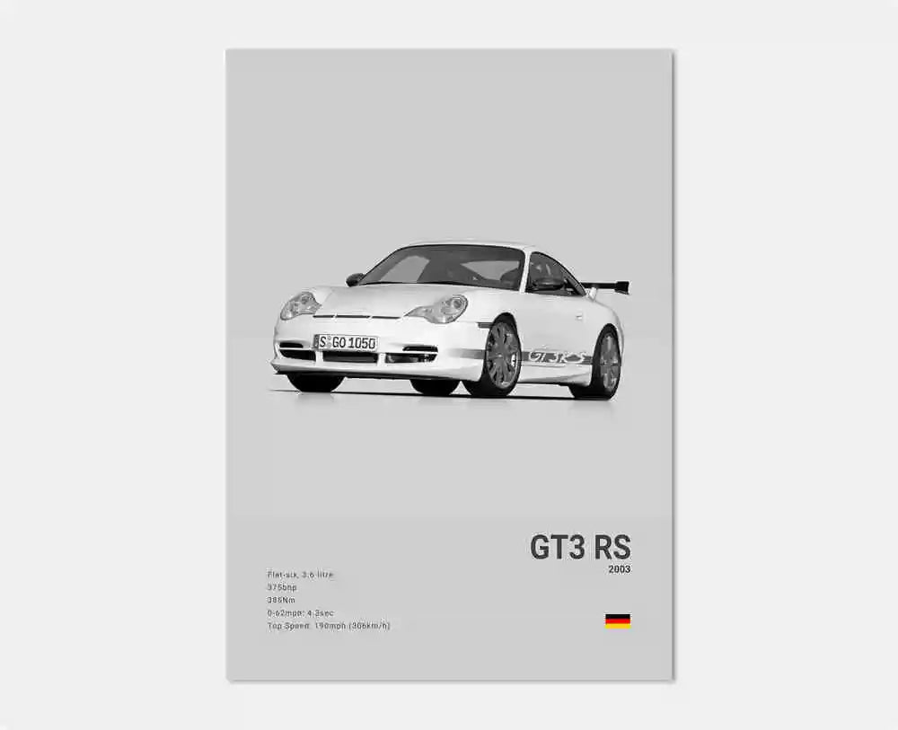 Poster voiture en toile collection Porsche 911
