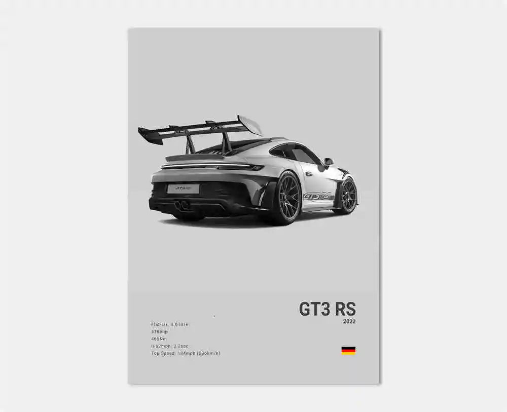 Poster voiture en toile collection Porsche 911