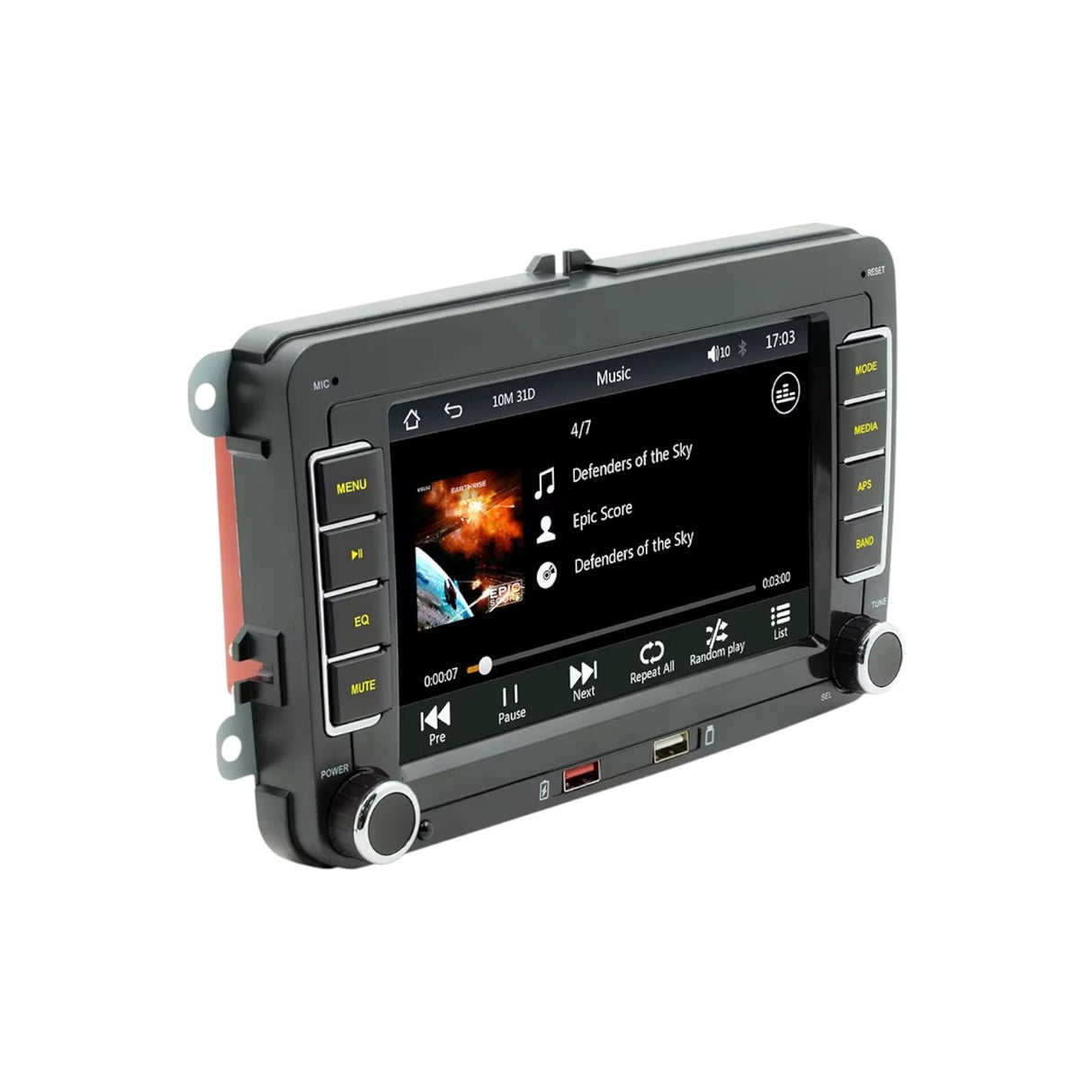 Autoradio connecté Android Auto et Apple CarPlay pour Volkswagen Polo 5 6R (2009 à 2013)