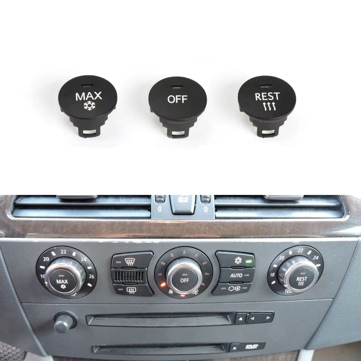 Boutons de radio et de climatisation pour BMW Série 5 E60 et E61