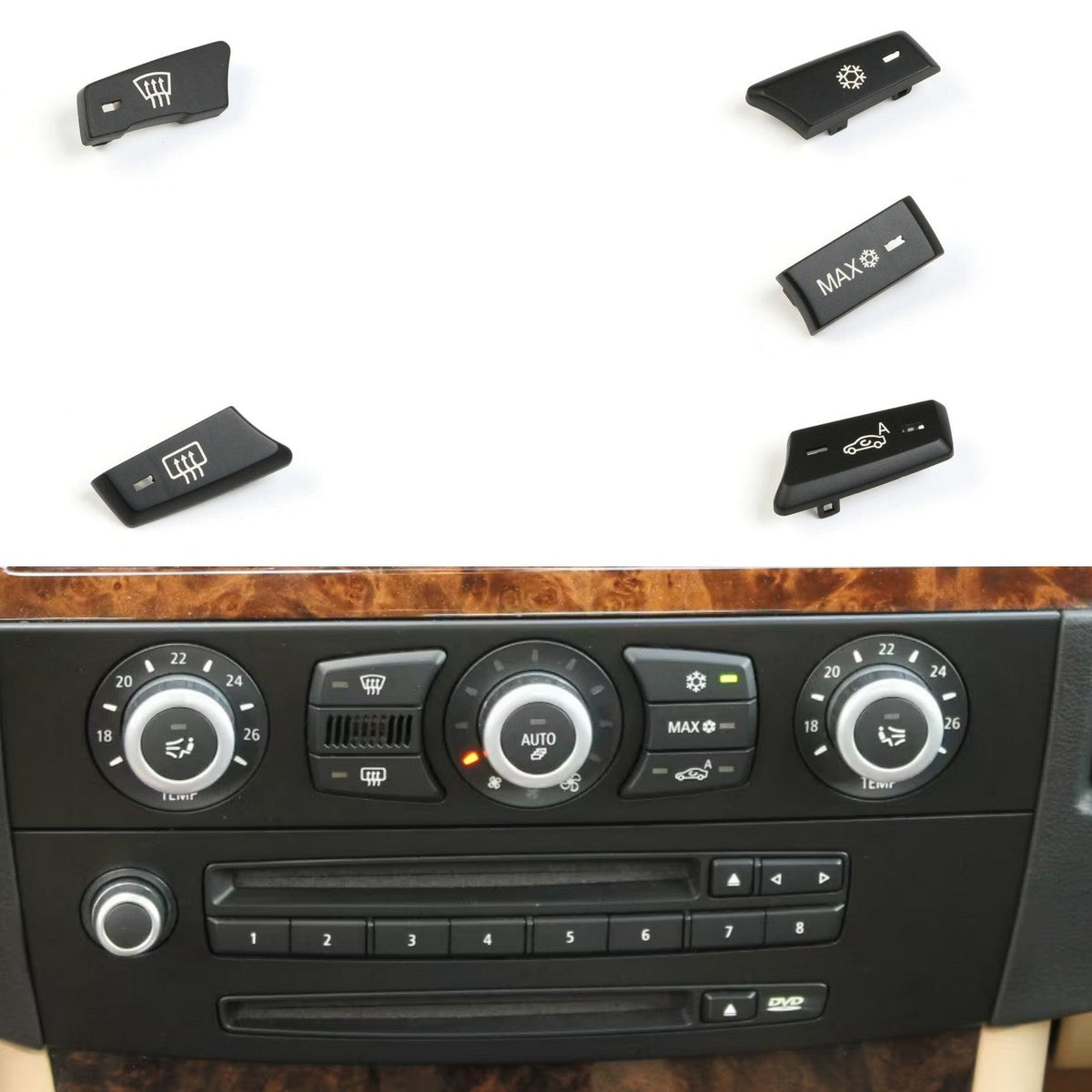 Boutons de radio et de climatisation pour BMW Série 5 E60 et E61