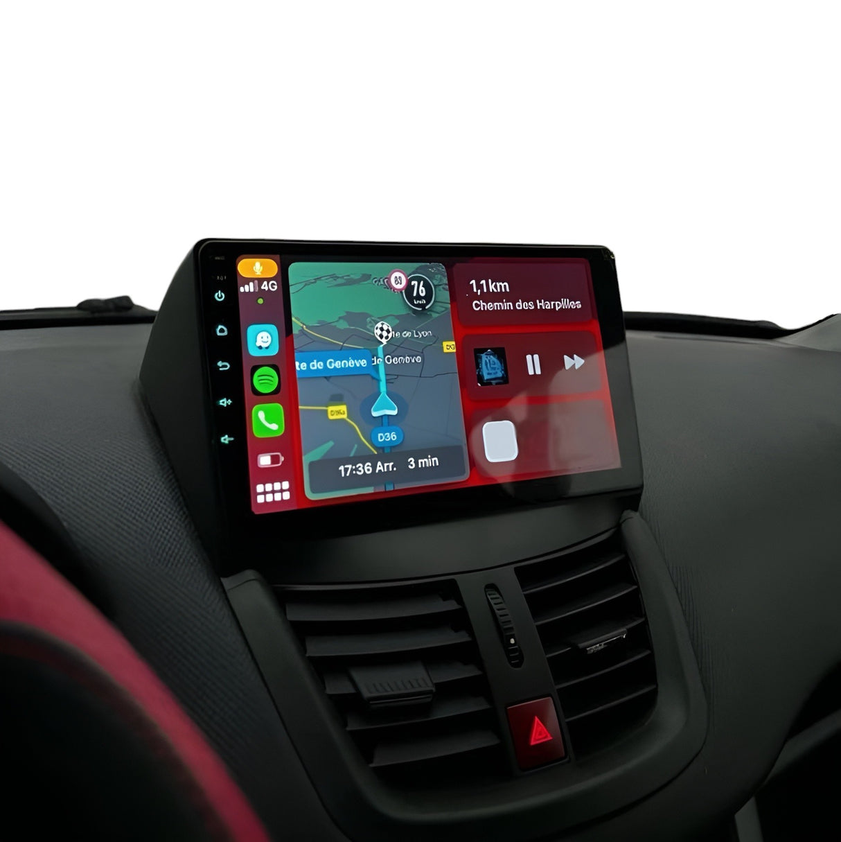 Autoradio Apple Carplay/AndroidAuto pour Peugeot 207 - 2006 à 2015