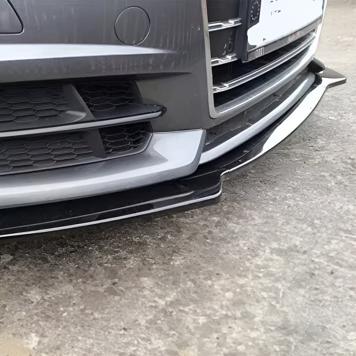 Front bumper splitter lip for Audi A6 S6 C7 Facelift - 2014 to 2018