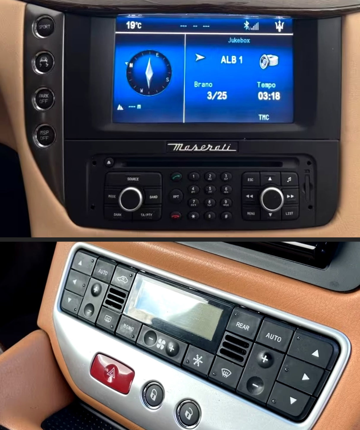 Réfection Boutons Collants de Console Centrale pour Maserati GranTurismo / GranCabrio (2007-2019)
