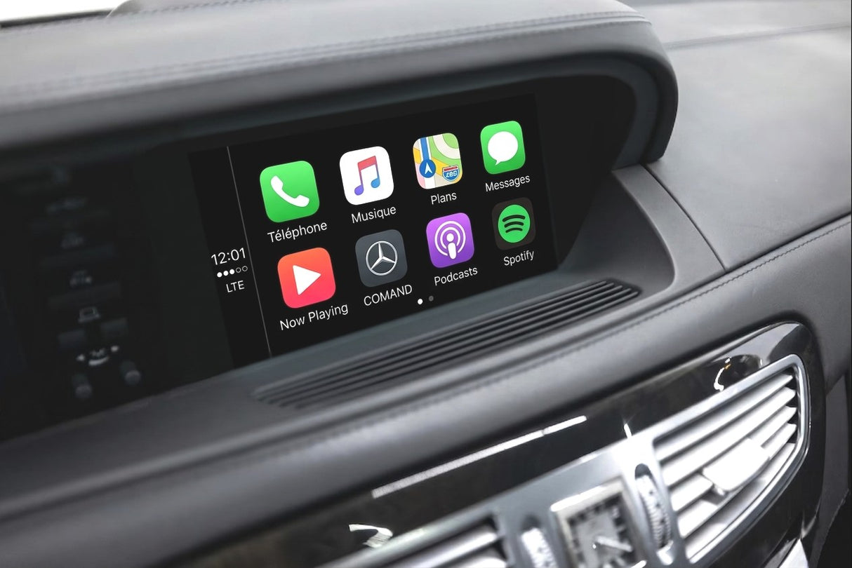 Boîtier Autoradio connecté Android Auto et Apple CarPlay pour Mercedes Classe S W221 NTG (2006 à 2012)