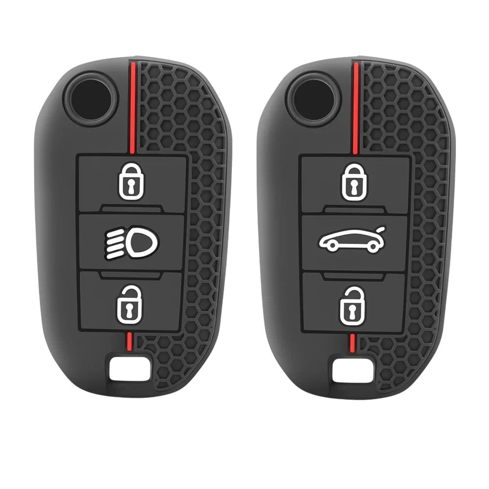 Coque de Clé Peugeot SIlicone – Housse de Protection pour Télécommande Peugeot 207 208 2008 308 3008 5008