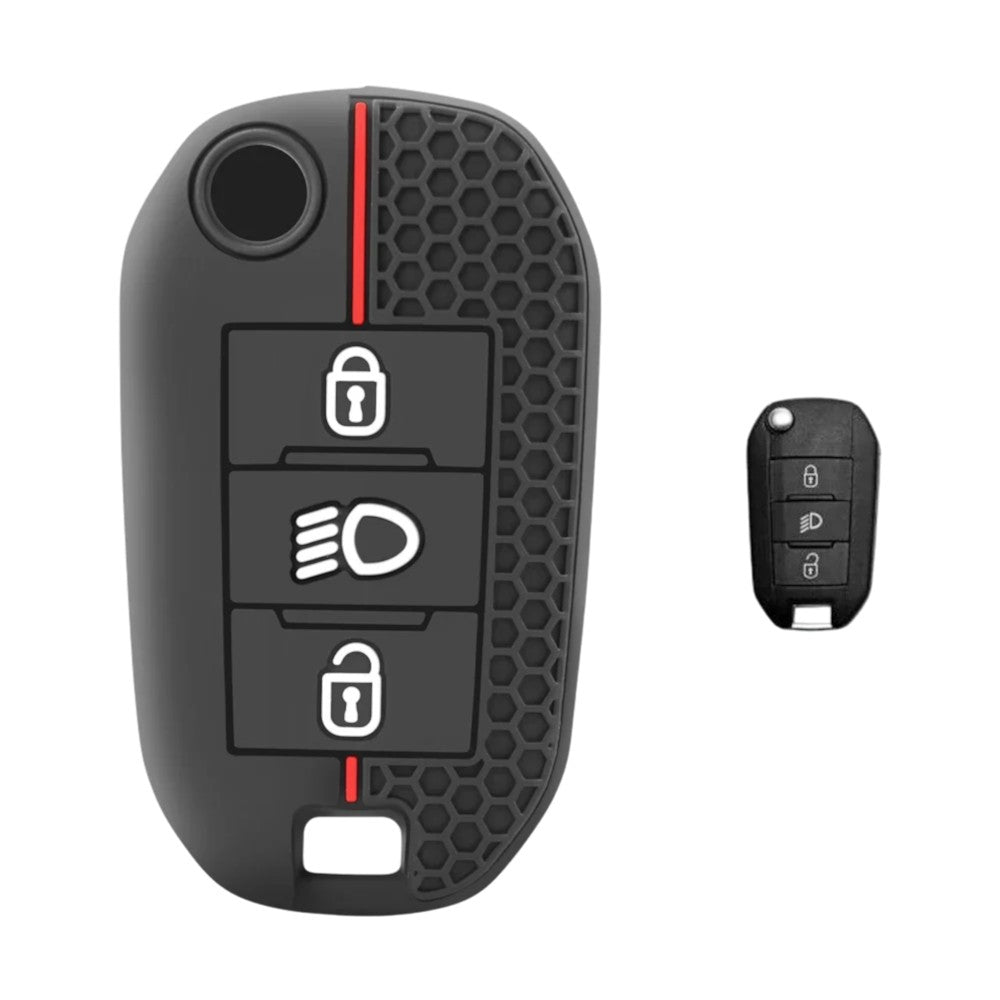 Coque de Clé Peugeot SIlicone – Housse de Protection pour Télécommande Peugeot 207 208 2008 308 3008 5008