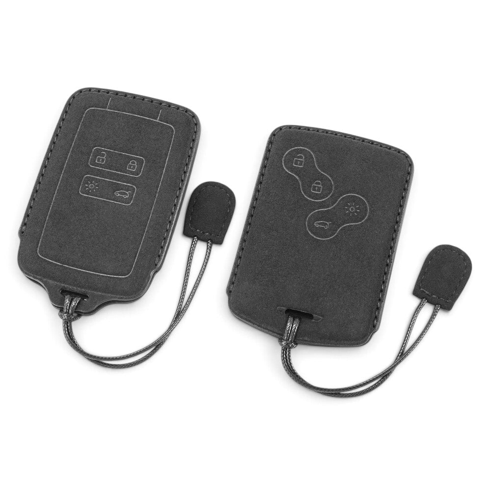 Coque de Clé Renault en Alcantara – Housse de Protection pour Télécommande Renault Clio Cpatur Scenic Espace