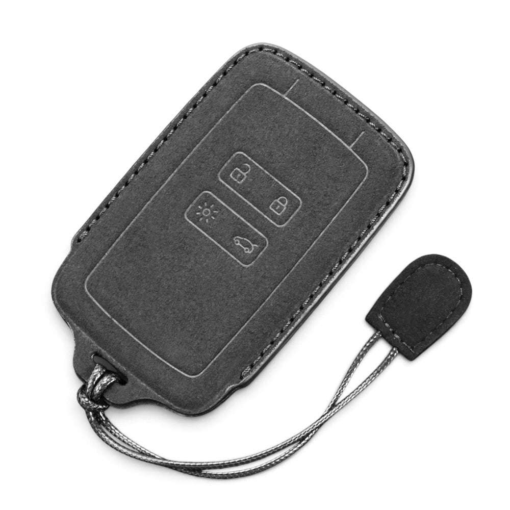 Coque de Clé Renault en Alcantara – Housse de Protection pour Télécommande Renault Clio Cpatur Scenic Espace