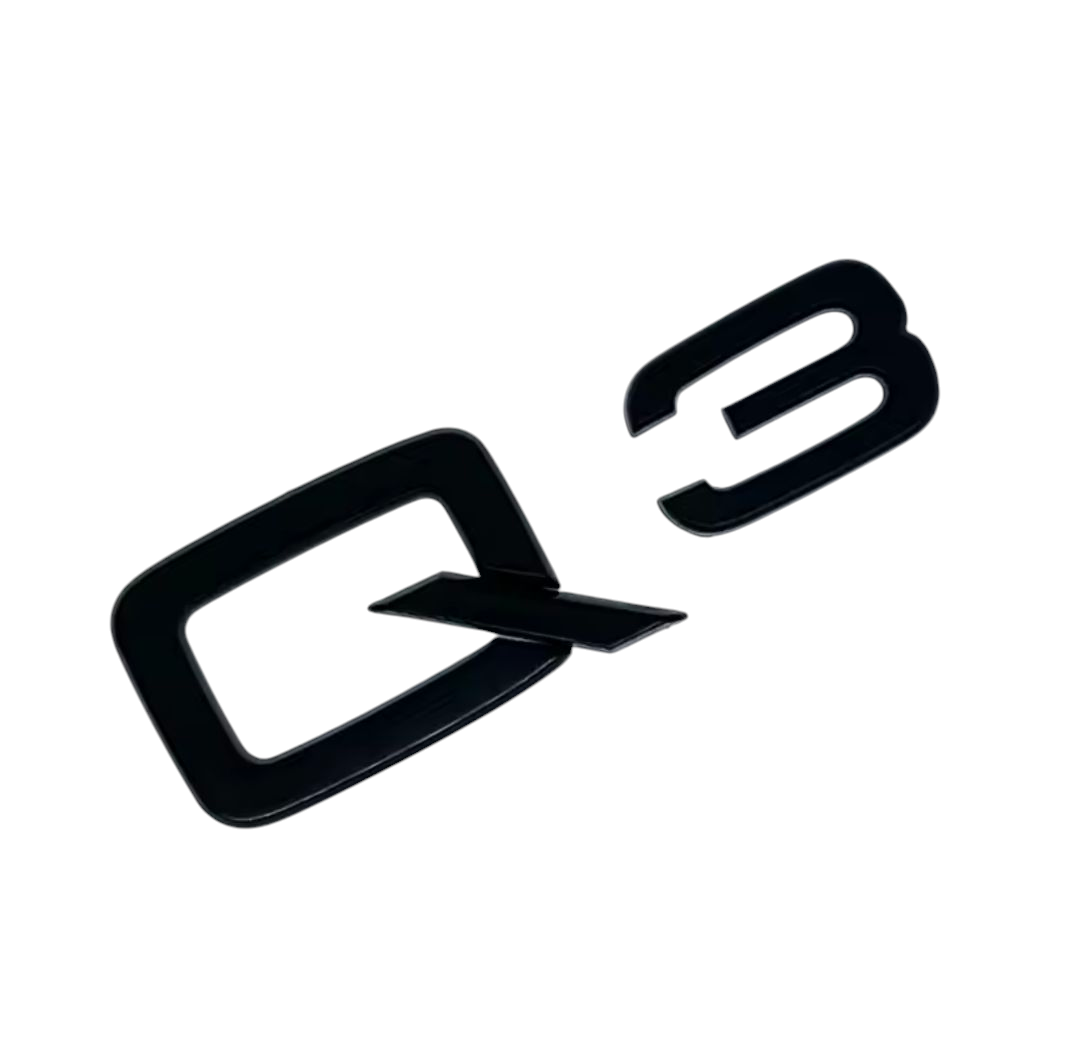 Logo de coffre noir Badge AUDI Q3 Black Edition