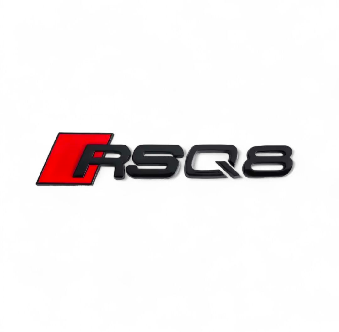 Logo de coffre noir Badge AUDI RSQ8 Black Edition