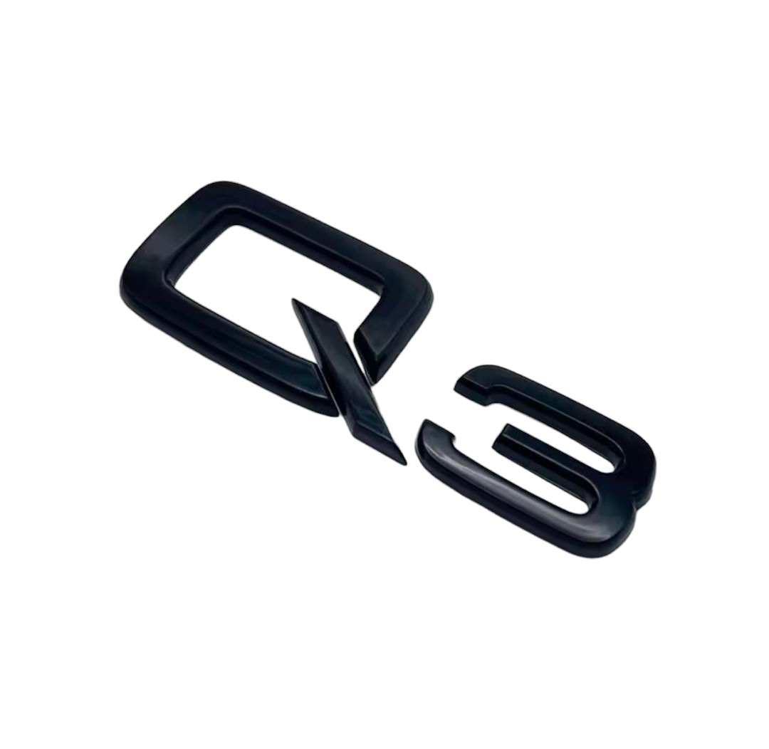 Logo de coffre noir Badge AUDI Q3 Black Edition