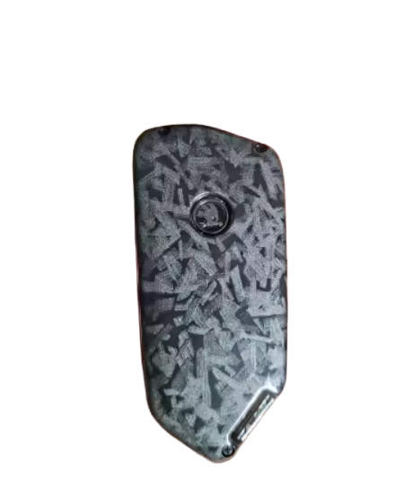 Coque de clé effet carbone pour Volkswagen