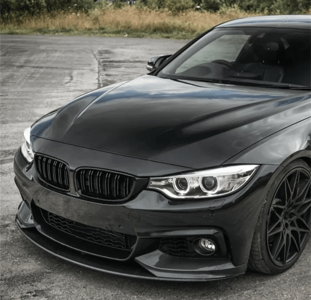 Équipée du pack M / Noir brillant Lame avant splitter pare-choc pour BMW Série 4 F32 (2020 à 2024)