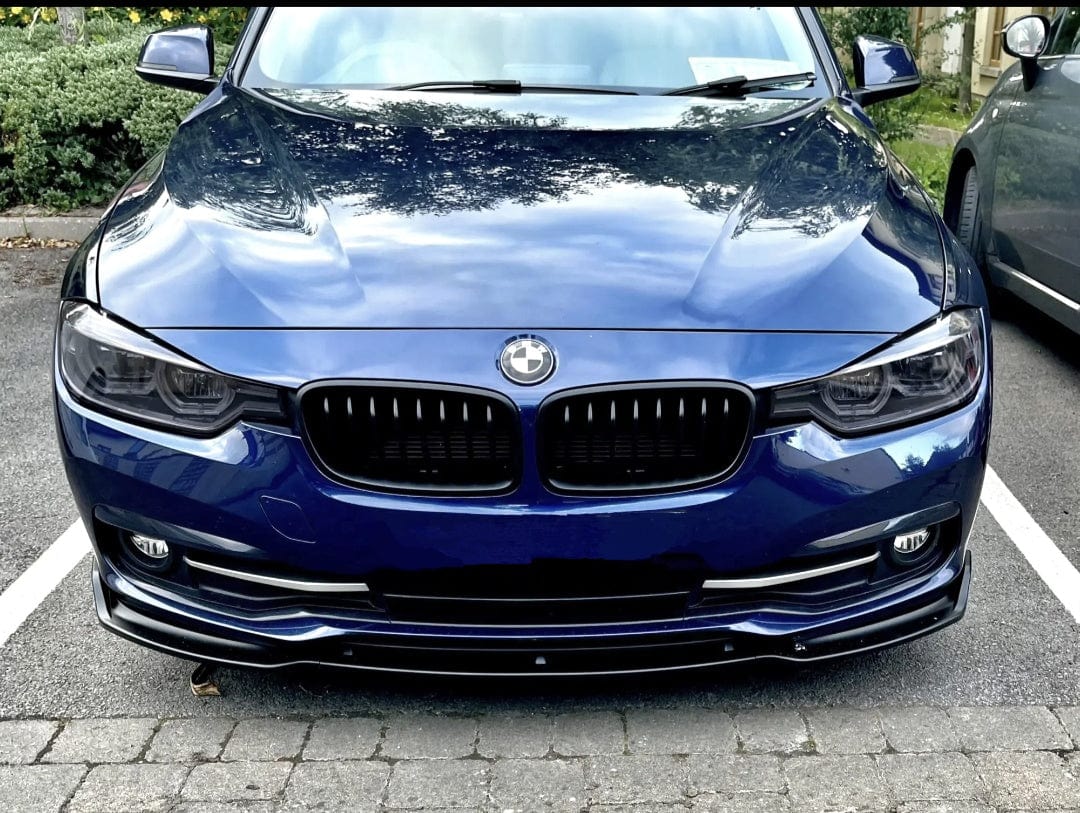 Sans pack M / Noir brillant Lame avant splitter pare-choc pour BMW Série 3 F30 (2011 à 2019)