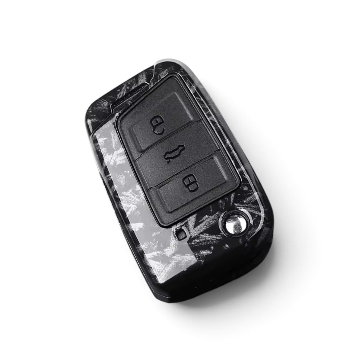 Coque de clé effet carbone pour Volkswagen