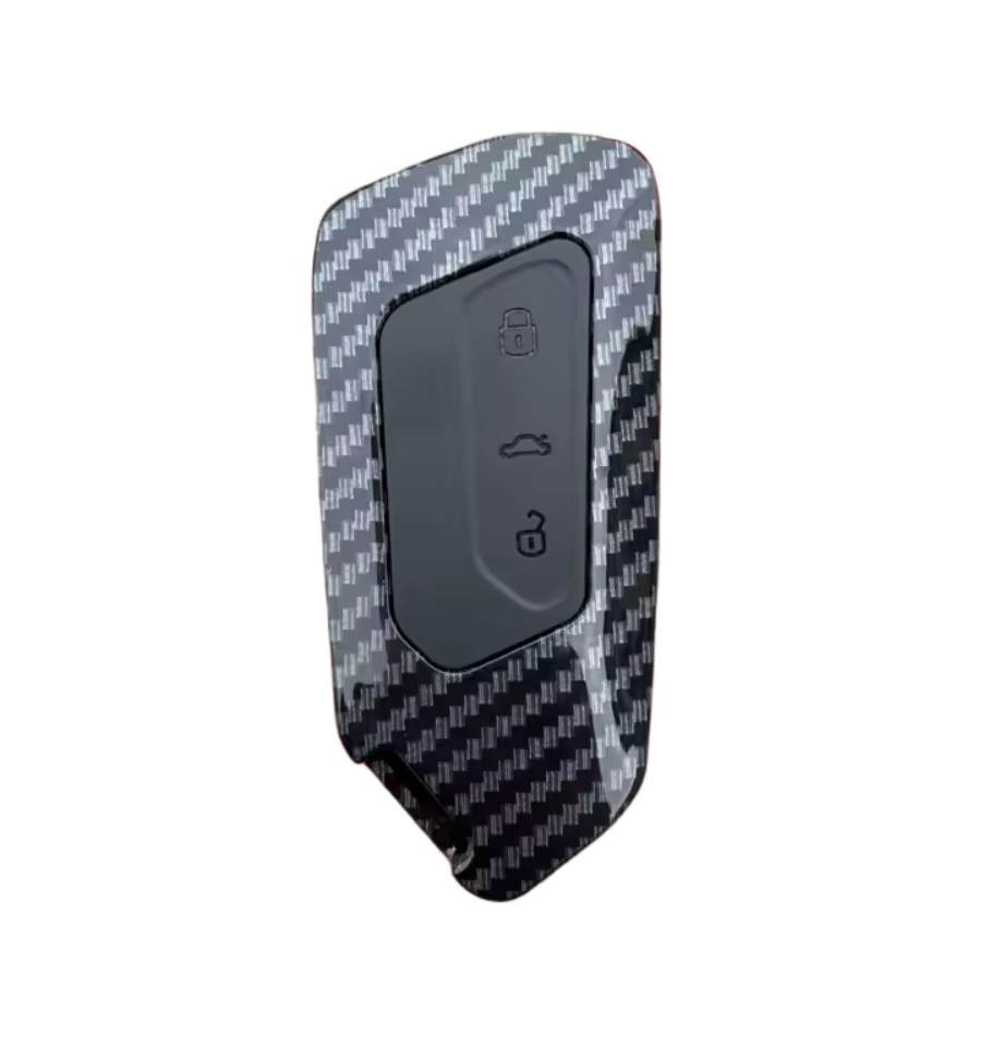 Coque de clé effet carbone pour Volkswagen