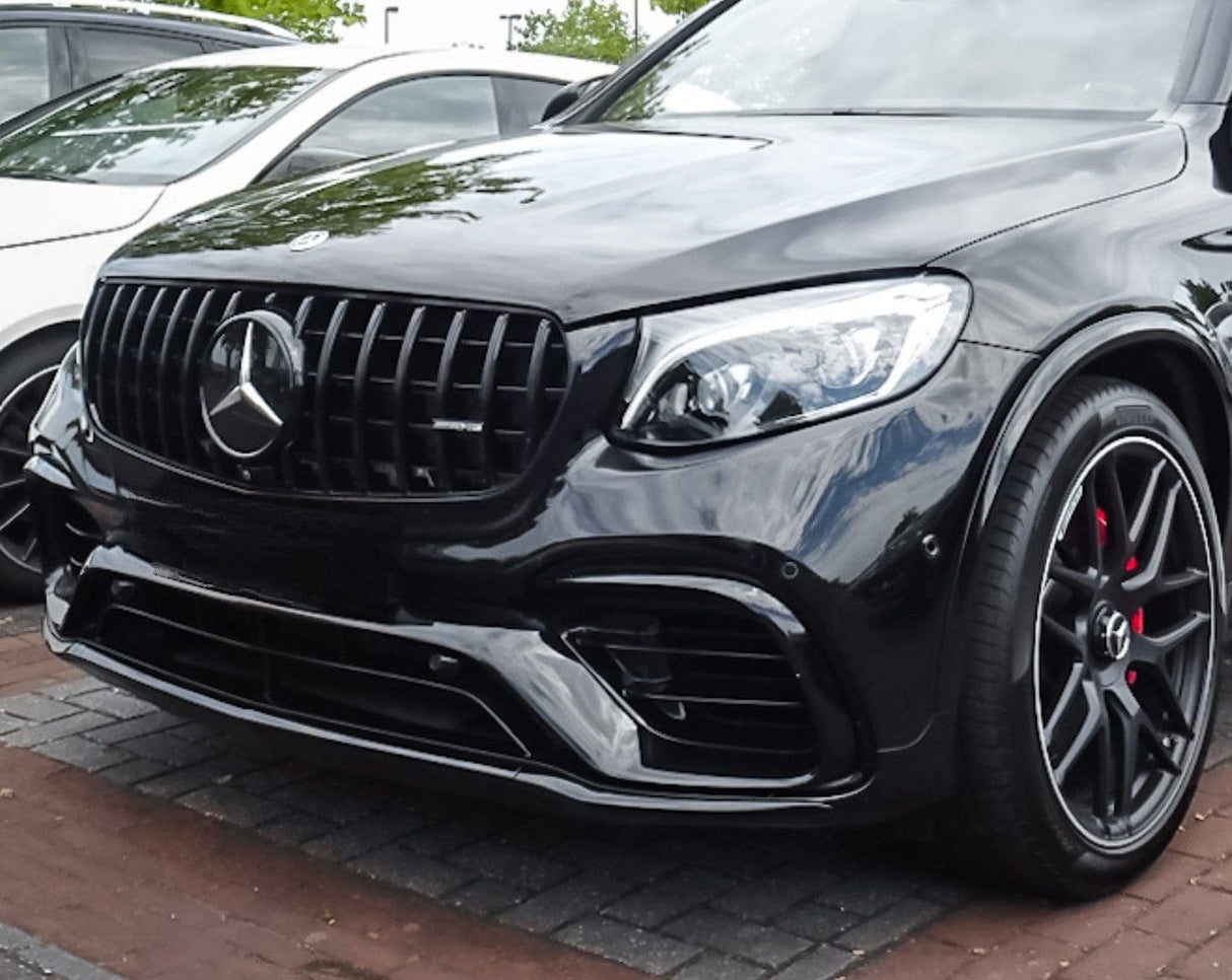 Emblème de calandre logo Mercedes-Benz noir et argent