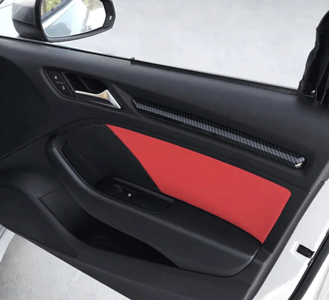 Garnitures de portes inserts type carbone pour AUDI A3 8V (2012 - 2020)