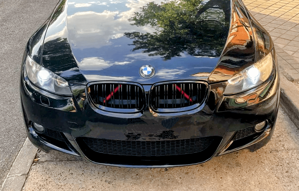 Grilles de calandre Noir Brillant pour BMW Série 3 E92 look M Performance (2006 - 2014)