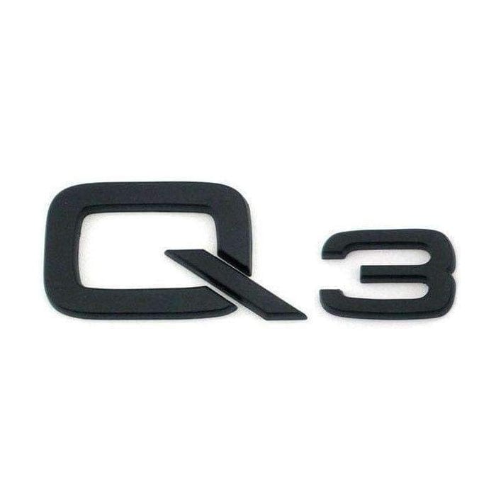 Emblème de coffre logo noir AUDI Q3 Black Edition