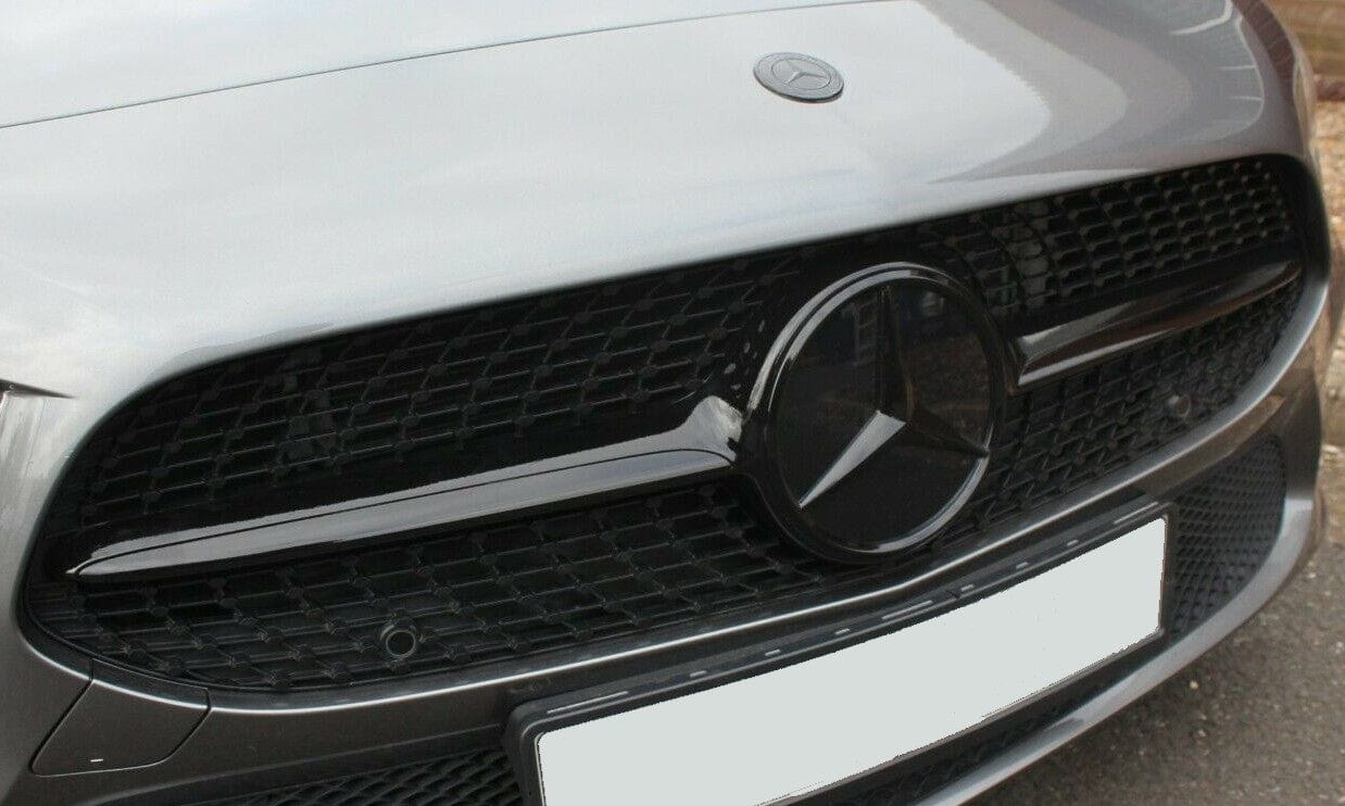 Logo emblème Mercedes Star 3 points noir brillant étoile emblème insigne  pour coffre