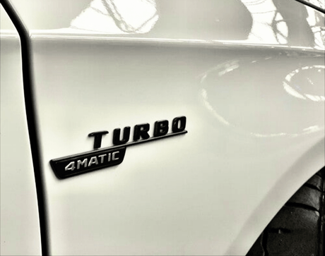 Emblèmes d'aile noirs logos 4MATIC pour Mercedes A45 CLA 45 AMG