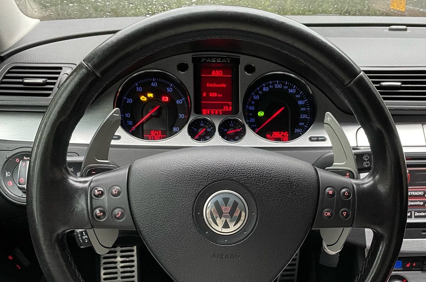 Palettes au volant en Aluminium pour VW Golf et Passat B6
