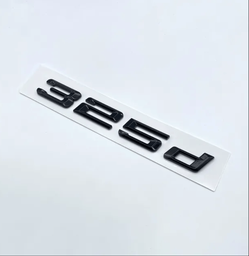 325d Badges de coffre Lettrage Noirs BMW Série 3 modèles E36 E46 E92 F30 320d 330d 335i
