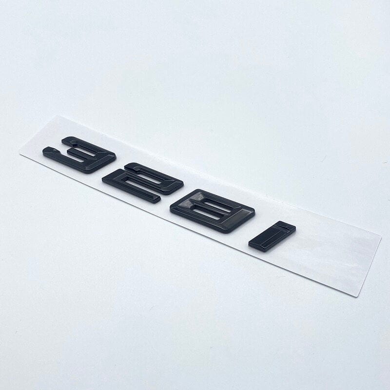 glossy black 328i New Font Numbers Letters 316i 318i 320i 325i 328i 330i 340i GT ABS Emblem for BMW 3 Series E90 E46 F30 Car Trunk Logo Sticker
