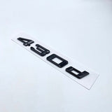 430d Badges de coffre Lettrage Noirs BMW Série 4 F32 420d 420i 425d 428d 428i 430d 435d 435i 440d 440i