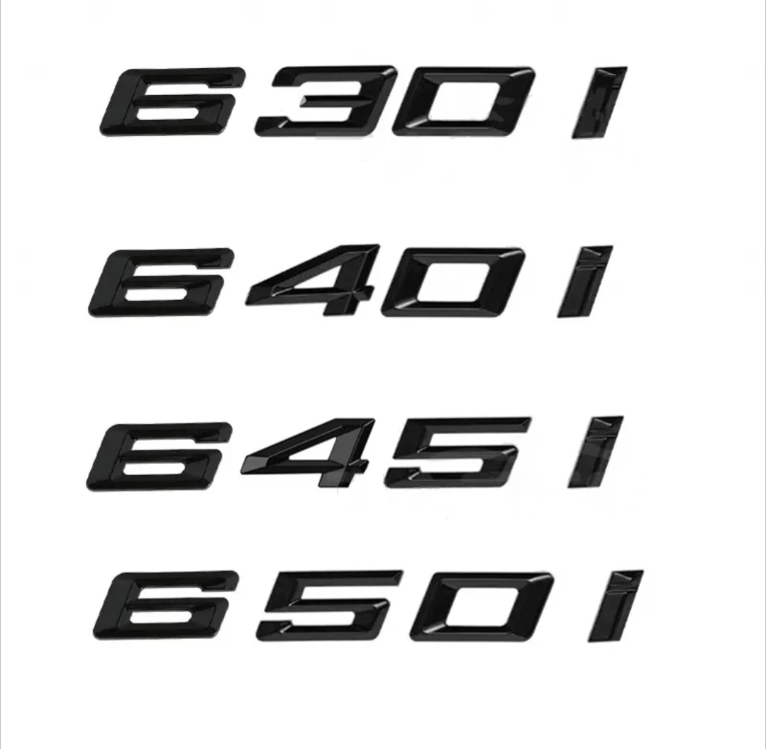 630i Car 3D ABS Trunk Letters Logo Badge Emblem Styling Decals Sticker For BMW 6 Series 630i 640i 645i 650i E63 E64 F06 F12 F13 G32