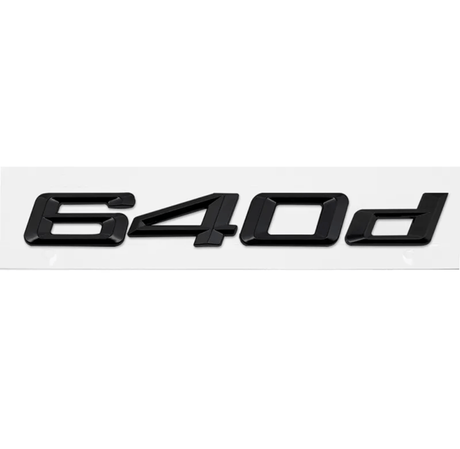 640d Badges de coffre Lettrage Noir BMW Série 6 Series 630i 640i 645i 650i E63 E64 F06 F12 F13 G32
