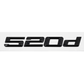 Glossy Black / 520d Badges de coffre Lettrage Noir BMW Série 5 E60 E39 F10 535i 535d 530d Emblem Badge Logo Lettering Stickers Accessories