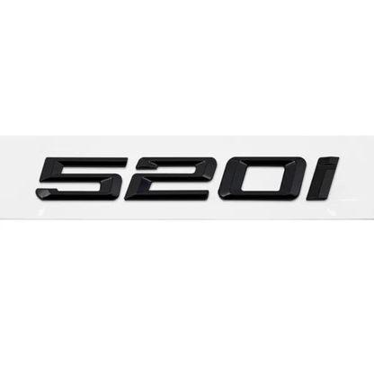 Glossy Black / 520i Badges de coffre Lettrage Noir BMW Série 5 E60 E39 F10 535i 535d 530d Emblem Badge Logo Lettering Stickers Accessories