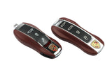 Coque de clé en cuir pour clé Porsche 3 boutons