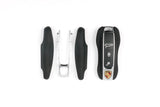 Coque de clé en cuir pour clé Porsche 3 boutons