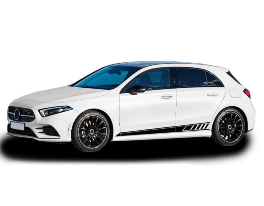 2 Pcs Door Side Stripes Skirt Sticker For Mercedes Benz W177 A Class AMG A35 4Matic A45 S 2018-Present A220 A250 Accessories