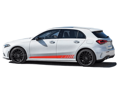 2 Pcs Door Side Stripes Skirt Sticker For Mercedes Benz W177 A Class AMG A35 4Matic A45 S 2018-Present A220 A250 Accessories