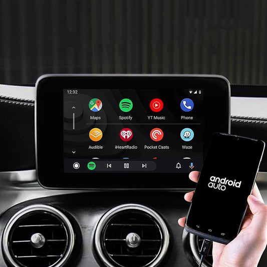 Boîtier Autoradio connecté Android Auto et Apple CarPlay pour Mercedes Classe C W205 NTG 5.0 (2014 à 2018)