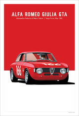 Affiche voiture Alfa Romeo Giulia GTA Poster en toile