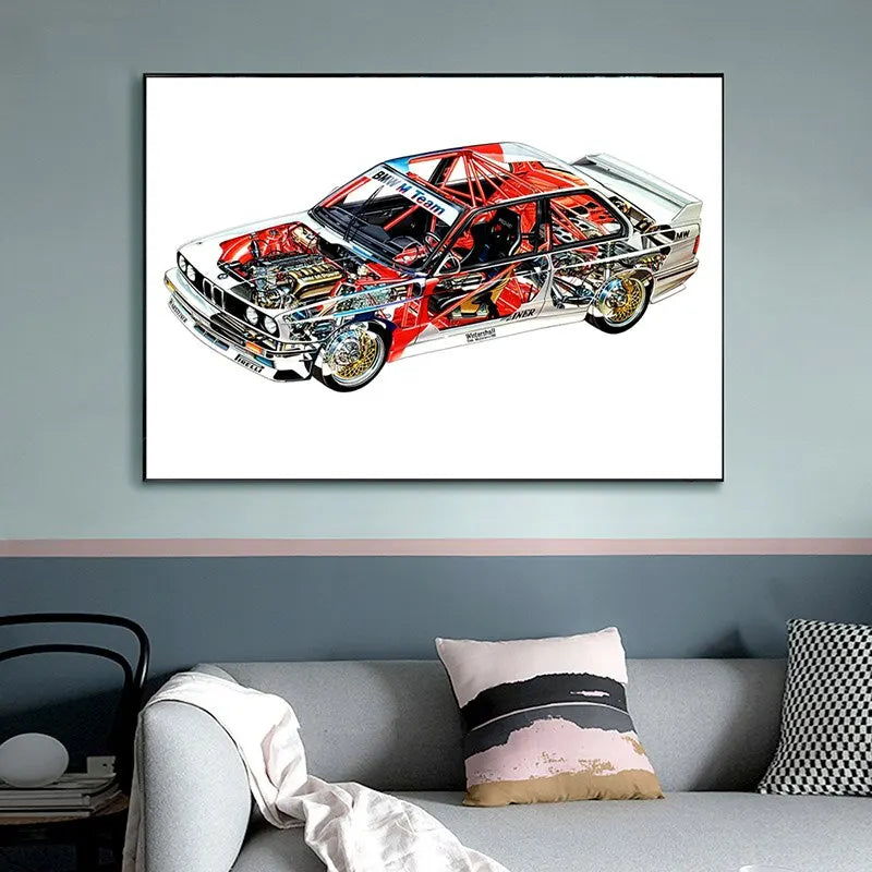 E30 BMW M3 DTM - Poster - Atelier de l'Automobile | GPBox E30 BMW M3 DTM - Poster - Atelier de l'Automobile | GPBox