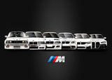 Affiche voiture Générations BMW M3 Motorsport Poster voiture en toile