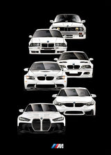 Affiche voiture Générations BMW M3 Motorsport Poster voiture en toile