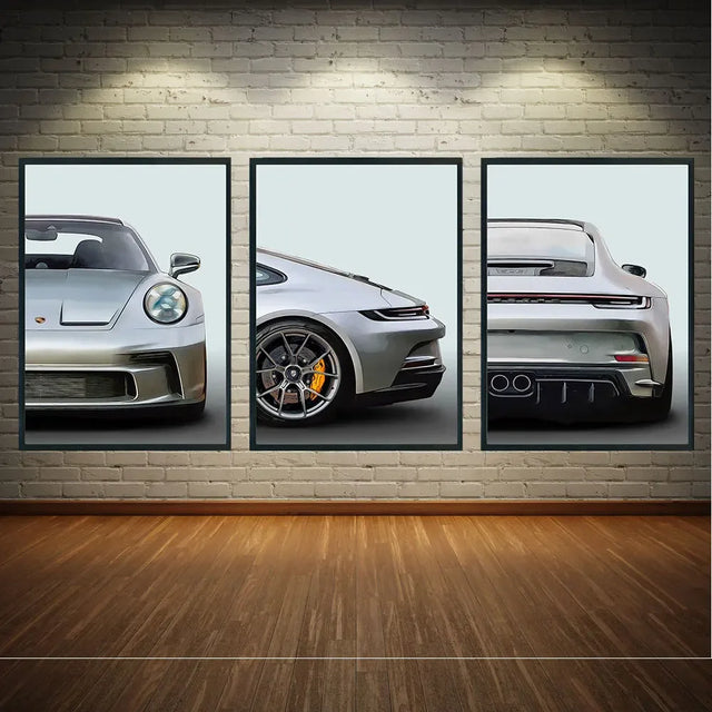Affiche voiture Porsche 911 GT3 992 Touring Poster en toile Supercar