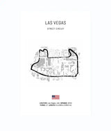 Affiches murales circuits de course automobile sur fond blanc