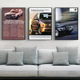 Affiches publicitaires vintage de voiture BMW