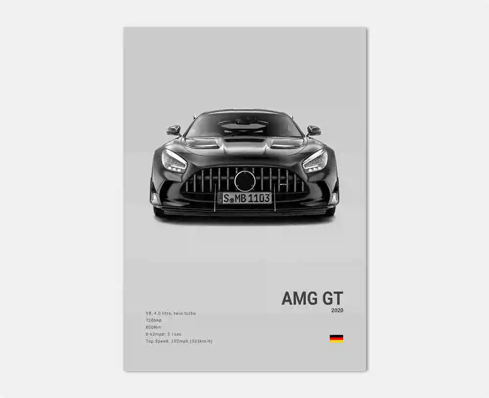 Affiches voitures murales à l'effigie de Mercedes AMG