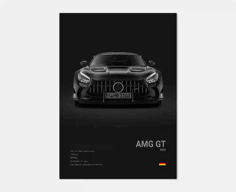 Affiches voitures murales à l'effigie de Mercedes AMG